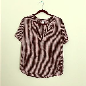 Old Navy Black and white striped blouse